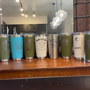 Stainless Steel Coffee Cups with Metal Straws!