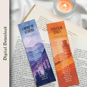 Throne Of Glass | Empire of Storms & Tower of Dawn Tandem Reading Bookmarks (Digital Files)