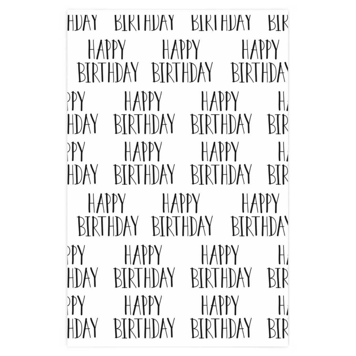 Cute Happy Birthday Wrapping Paper Birthday Gift Wrap Etsy