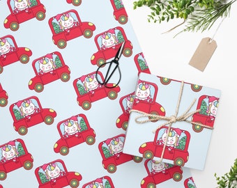 Unicorn Christmas Wrapping Paper - Christmas Gift Wrap - Wrapping Paper Sheets - Custom Wrapping Paper - Christmas Kids Wrapping Paper