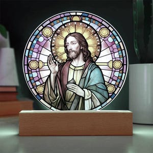 Jesus Christ Plaque, Christian Gift, Religious Gift, Christian Home Decor, Christian Sign, Religious Plaque, Thank You Gift for Church Staff