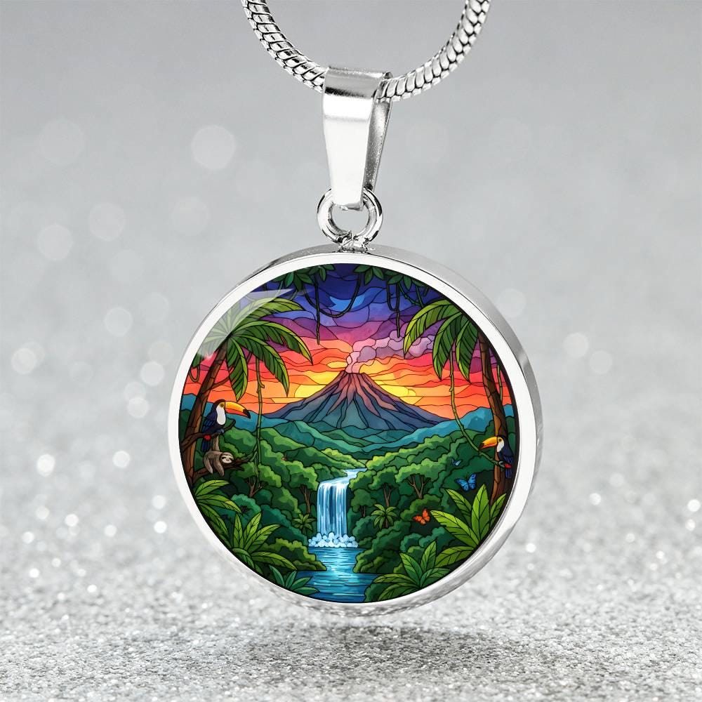 Costa Rica Necklace or Keychain – Tropical Travel Jewelry