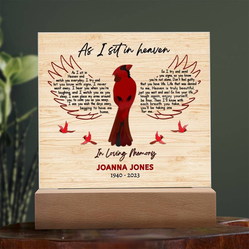Cardinal Remembrance LED Plaque and Ornament | Memorial Ornament, Sorry ...