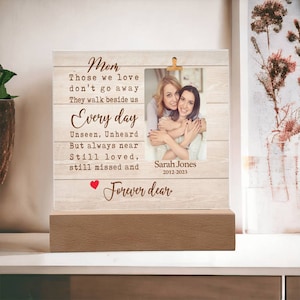 Mom Memorial Plaque, Sorry For Your Loss of Mother, Memorial Picture Frame, Sympathy Gift, Mom Remembrance Gift, Christmas Ornament