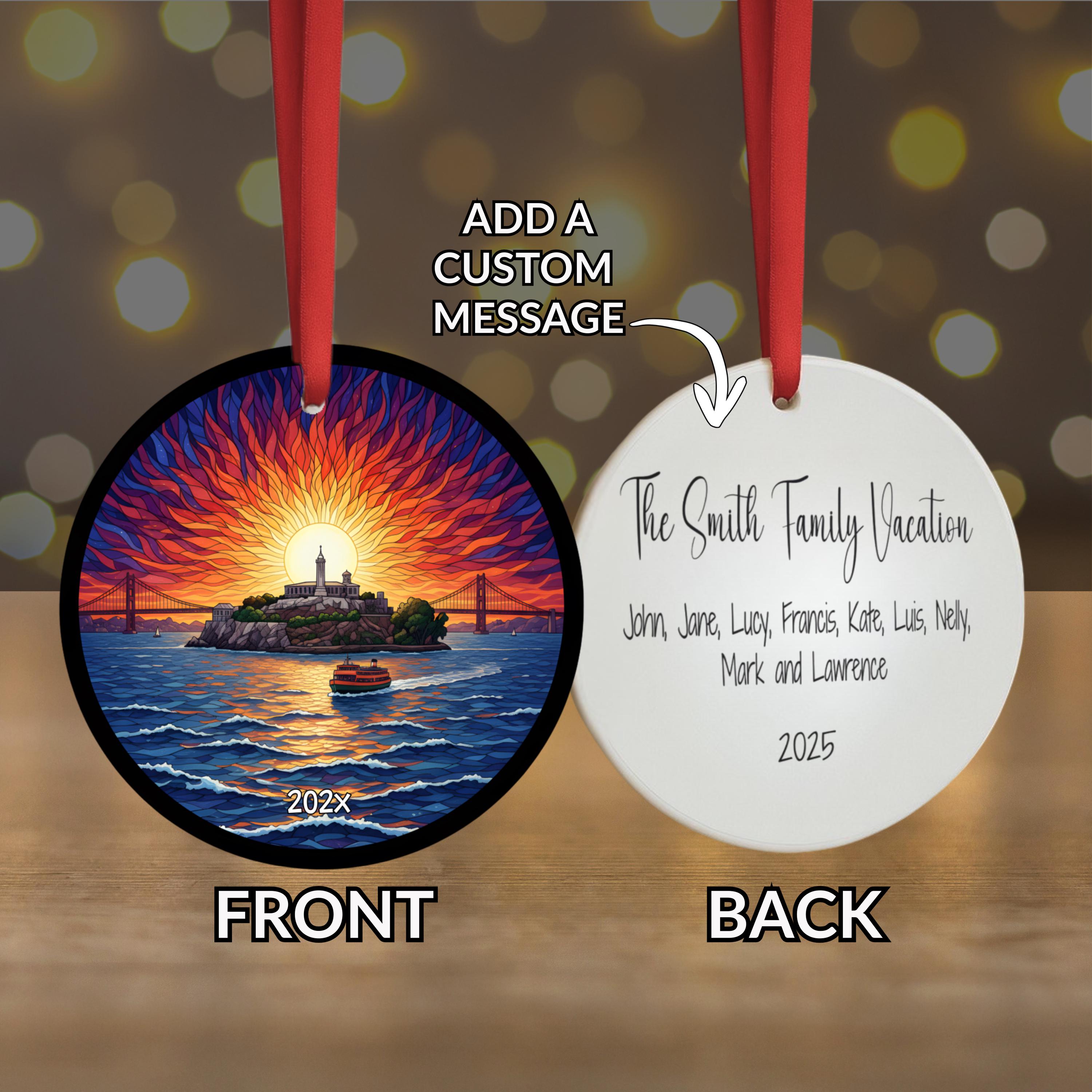 Alcatraz Island Ornament or Plaque San Francisco Travel Keepsake
