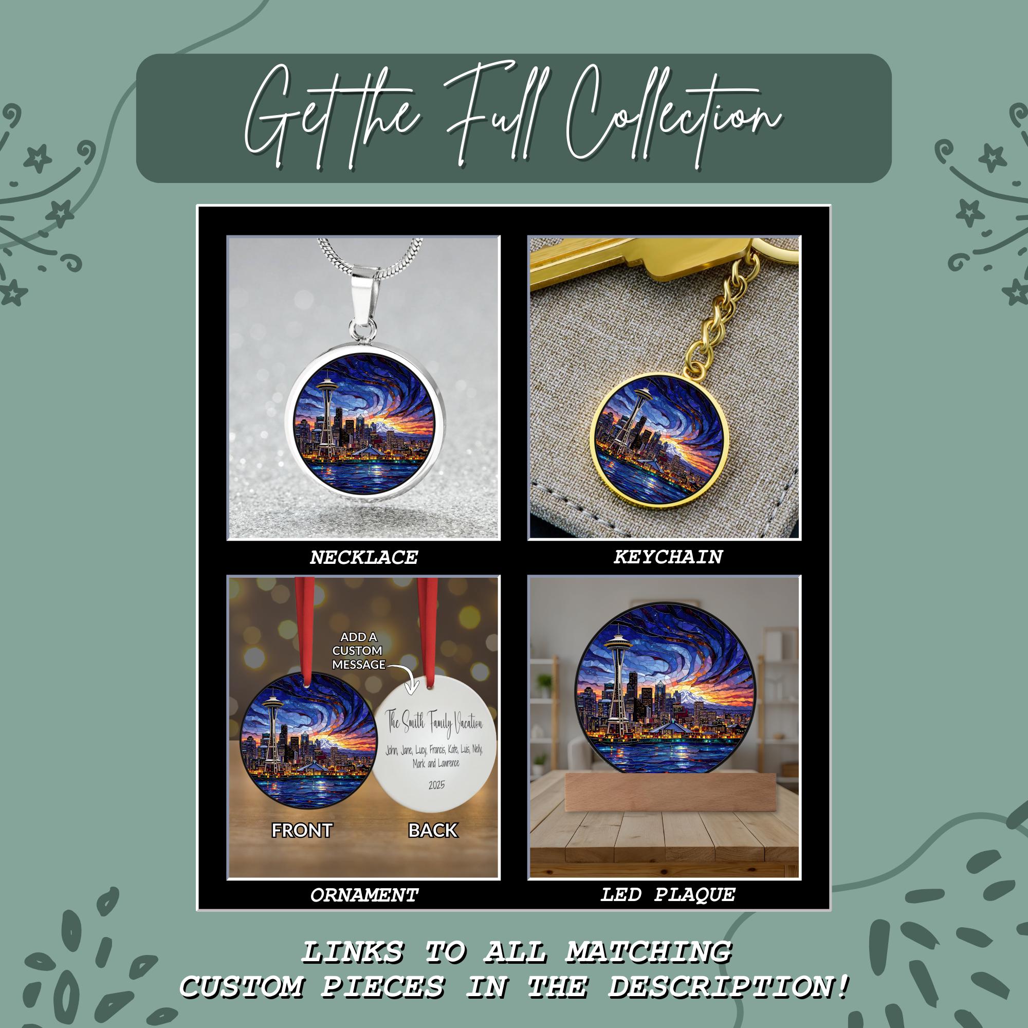 Seattle Necklace or Keychain, Space Needle Souvenir, Washington ...