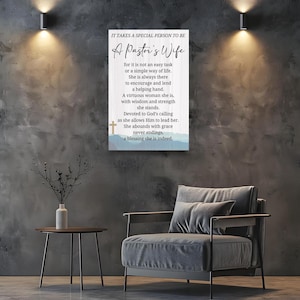 Pastor&#39;s Wife Appreciation Gift, Church Anniversary Gift, Gift For Pastor Wife, Pastor&#39;s Wife Gift, Preachers Wife, Poem, Mothers Day Gift