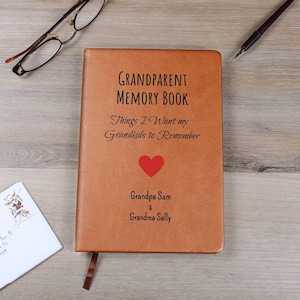 Personalized Grandparent Memory Book Journal, Legacy Journal To Grandchildren, Grandparent Keepsake Journal, Keepsake For Grandkids, Grandma