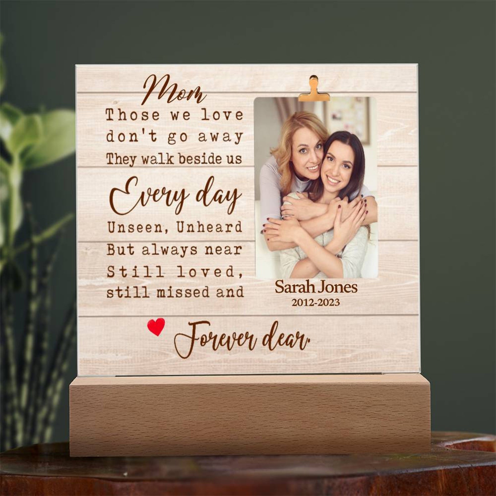 Mom Memorial Plaque Sorry for Your Loss, Loss of Mother, Memorial ...