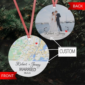 First Christmas Married Ornament - Mr and Mrs Tree Christmas Ornament - Our First Christmas Married as Mr and Mrs Ornament - Personalized