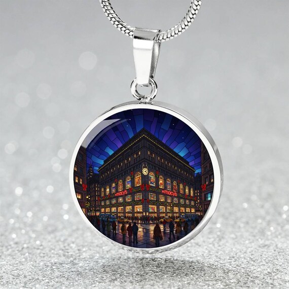 Macy's Herald Square Necklace or Keychain – Stained-glass Style
