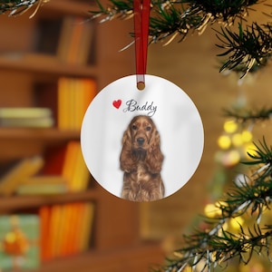 Personalized Pet Ornament with Pets Photo + Name - Custom Ornament, 1st Christmas with Dog, Personalized Dog Ornament, Dog&#39;s First Christmas