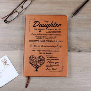 Diario para una querida hija, cartas para mi hija, cartas de cumpleaños para mi hija, regalo de recuerdo personalizado, libro de recuerdos para nuevos papás, papá e hija