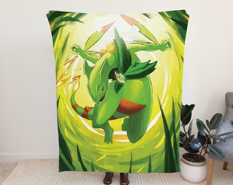 Zeptile Kuscheldecke - Zeptile Geschenk, Sceptile Accessoires & Sceptile Plüschdecke