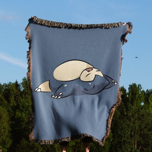 Snorlax Blanket - Snorlax Gift, Snorlax Accessories, Snorlax Decoration & Snorlax Woven Blanket