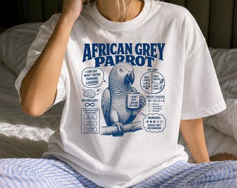 Camiseta divertida de loro gris africano - Regalo retro para amantes de los pájaros - Ropa sarcástica de loro gris africano