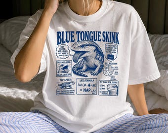 Camiseta divertida de lagarto de lengua azul - Regalo retro para amantes de los reptiles - Ropa sarcástica de lagarto de lengua azul