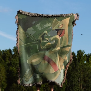 Sceptile Blanket - Sceptile Gift, Sceptile Accessories, Sceptile Decoration & Sceptile Woven Blanket
