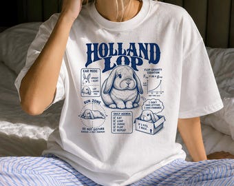 Camiseta divertida de Holland Lop - Regalo retro de conejo - Ropa sarcástica de Holland Lop
