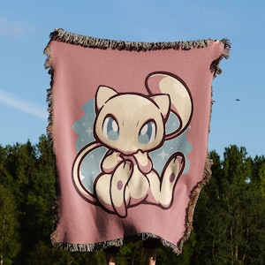 Mew Blanket - Mew Gift, Mew Accessories, Mew Decoration & Mew Woven Blanket