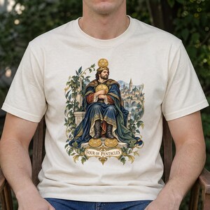 Tarot Four Of Pentacles Shirt - Front or Back Print - Tarot Pentacles Gift