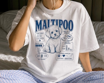 Camiseta divertida de Maltipoo - Regalo retro para perros - Ropa sarcástica de Maltipoo