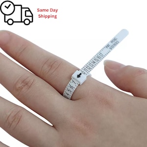 Ring Sizer • Adjustable, Reusable US Ring Sizer in Full & Half Sizes, For Your Accurate Ring Size • Easy to Use Finger Measurer, Cheapest