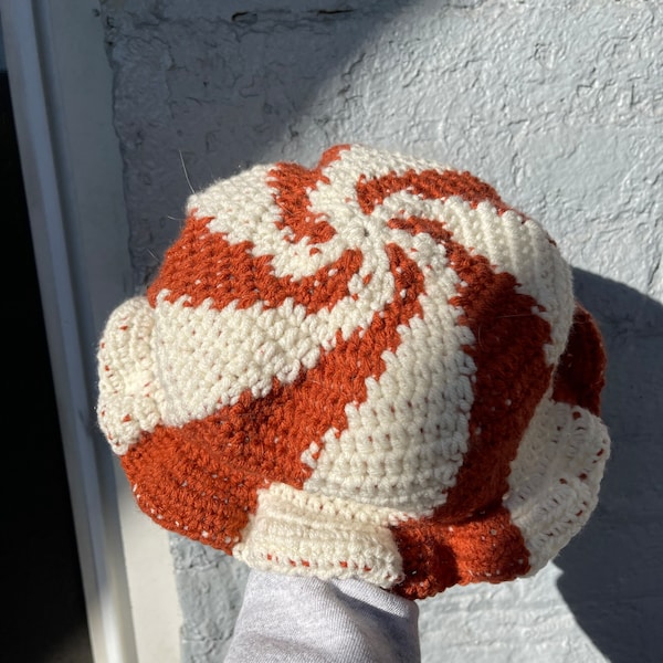 Spiral Crochet Bucket Hat Etsy