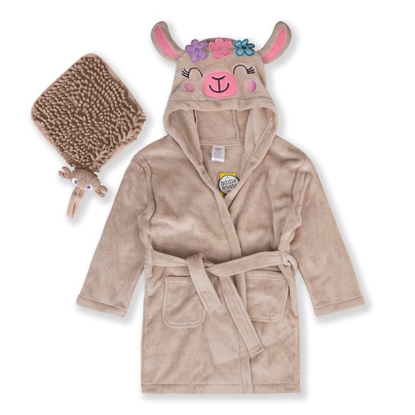 Rising Star Kids Robes for Girls & Boys Robe Soft Plush Hooded Fleece Bathrobe - Unicorn Gifts Robes Big Girls (Size 3T - 8)