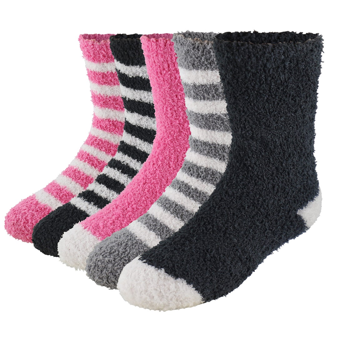 Cute Fuzzy Socks for Women, Winter Cozy Sleep Slipper Socks for Women