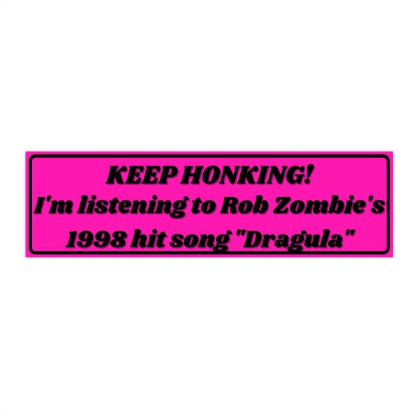 Dragula Bumper Sticker - Pink