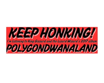 Polygondwanaland King Gizzard and the Lizard Wizard Bumper Sticker