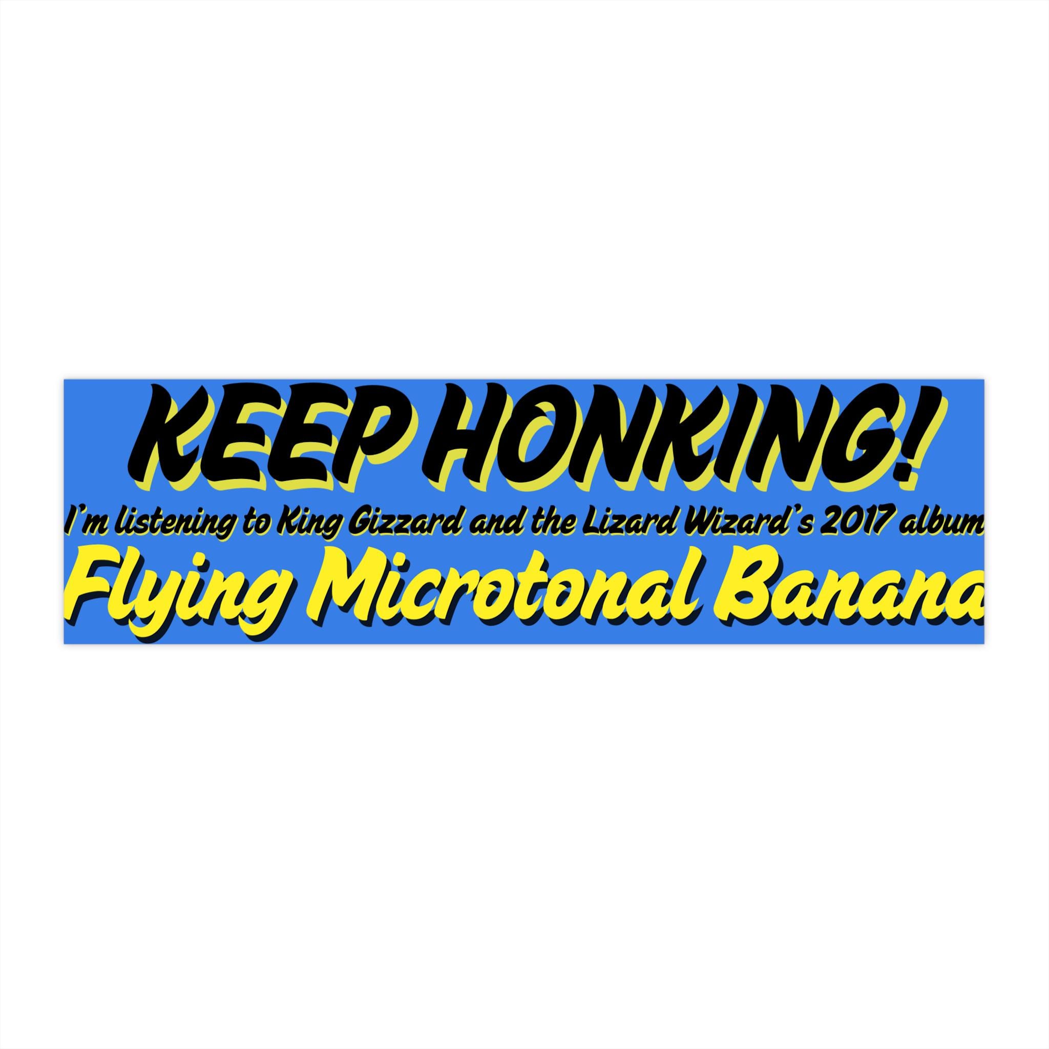 Flying Microtonal Banana King Gizzard and the Lizard Wizard Bumper Sticker