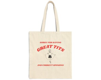 Koolmezen en correcte meningen Canvas Tote Bag Grappige Tote