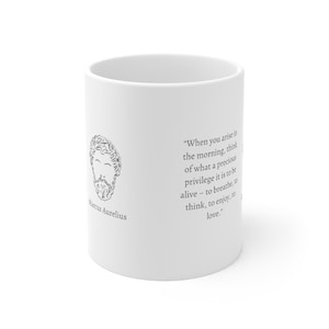11oz Stoic Morning Quote Mug