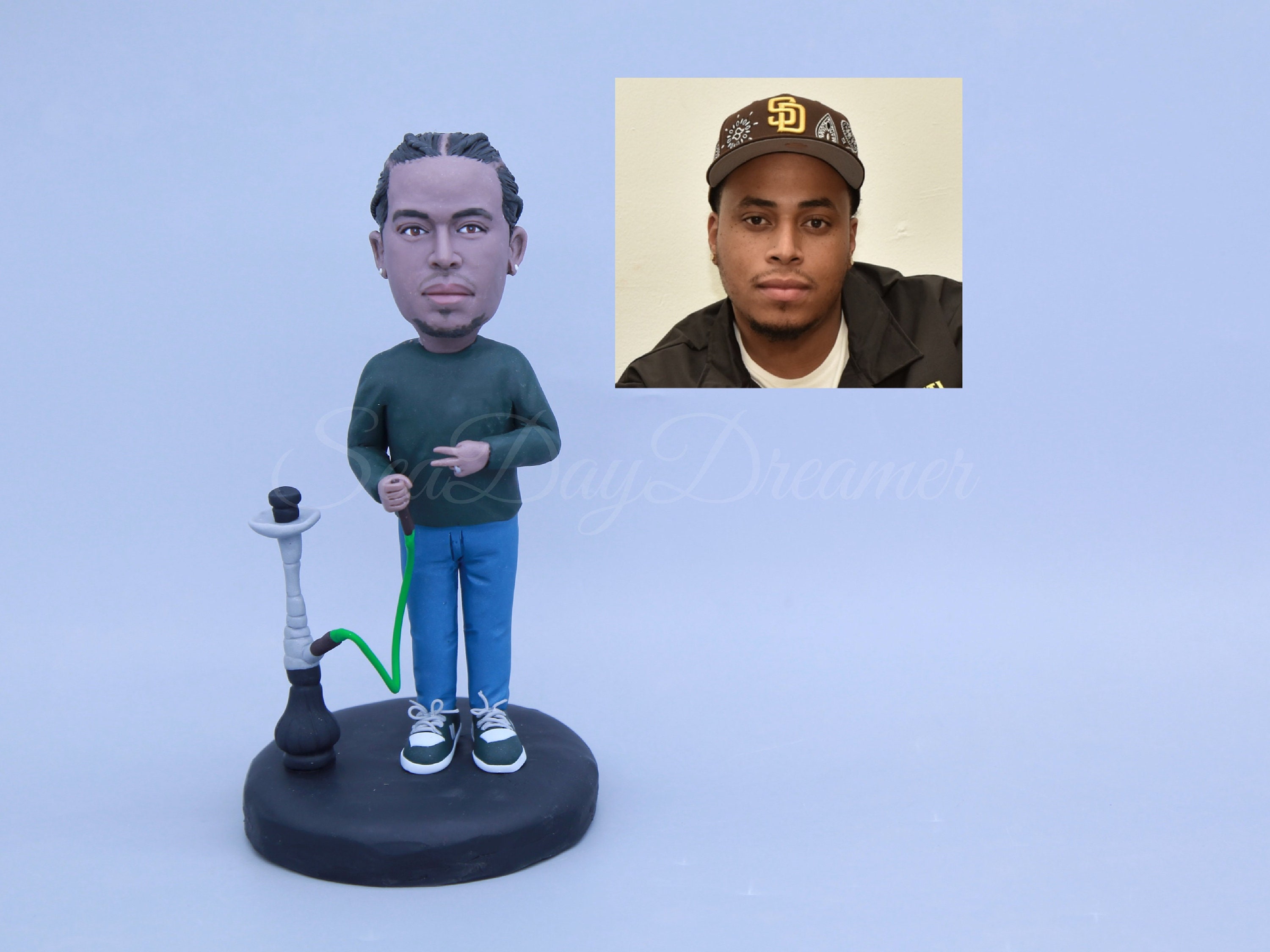 baby smoking a cigarette bobblehead from deathgasm Vintage Custom Miniature Smoker, Custom Smoker