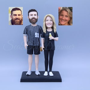 Custom Couple Bobblehead, Custom Wedding Cake Topper, Long Distance Gift For Him, Engagement Gift, Gift For Couple, Husband And Wife