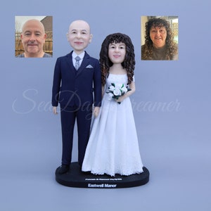Custom Wedding Cake Topper Figurine, Personalized Wedding Cake Topper Statue, Wedding Gifts For Bride And Groom, Custom Wedding Decorations