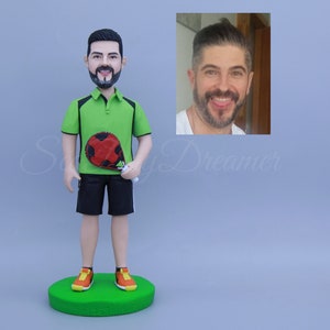 Tennis Lover Bobblehead Custom, Personalized Tennis Theme Birthday Cake Topper, Custom Funny Tennis Art From Your Photo, Tennis Gift For Him