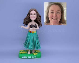 Almencla Hawaiian Girl Dashboard Bobbleheads Hawaiian Dancer Girl Solar Powered Figurines Car Dashboard Bobble Head Decoration For Car - View #6