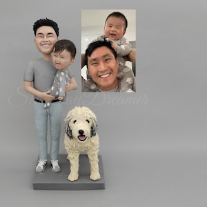 Custom Dad Bobblehead, Personalized New Baby Gift, Gift For Husband, Father Gift From Son, Gifts For Men, Dad And Daughter, Gift For Father