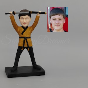 Custom Action Figure, Custom Martial Art Bobblehead, Custom Kong Fu Figurine, Custom Man Statue, Custom Gift For Taekwondo, Jeet Kune Do