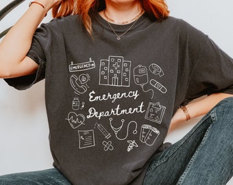 Comfort Colors Er Nurse Shirt, Emergency Nurse Gift, Er Shirt, Nurse Week Shirt, Gift For Er Nurse, Emergency Department RN, ED Nurse Tee