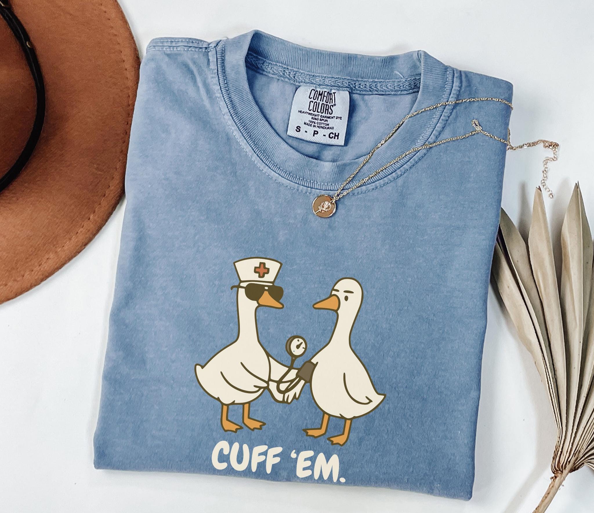 Cuff Em Nurse Shirt Funny, Goose Nurse Shirt, ER Nurse TShirt, Silly RN Nurse Shirt Comfort Colors Nurse Practitioner Tee Nurse Appreciation