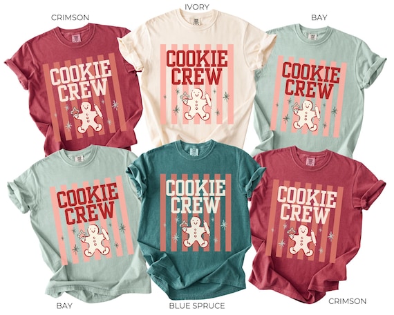 Christmas Cookie Crew Shirt, Comfort Colors Custom Christmas Baking Shirt, Cookie Shirts, Cookie Baking Crew Party, Matching Family Shirts