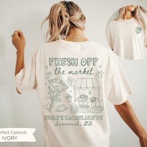 Personalized Bachelorette Party Shirts, Fresh off the Market Theme Custom Farmers Market Bachelorette T-Shirts Luxury Bachelorette Shirt