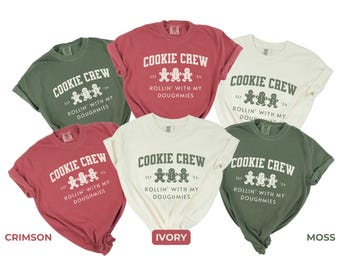 Christmas Cookie Crew Shirt, Comfort Colors Custom Christmas Baking Shirt, Cookie Shirts, Cookie Baking Crew Party, Matching Family Shirts