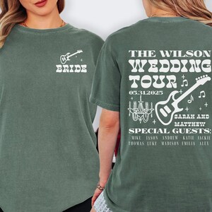 Custom Wedding Shirt Music Theme Wedding Tshirt Toss Wedding Tour Merch Destination Wedding Weekend Shirt Country Concert Wedding bild 5