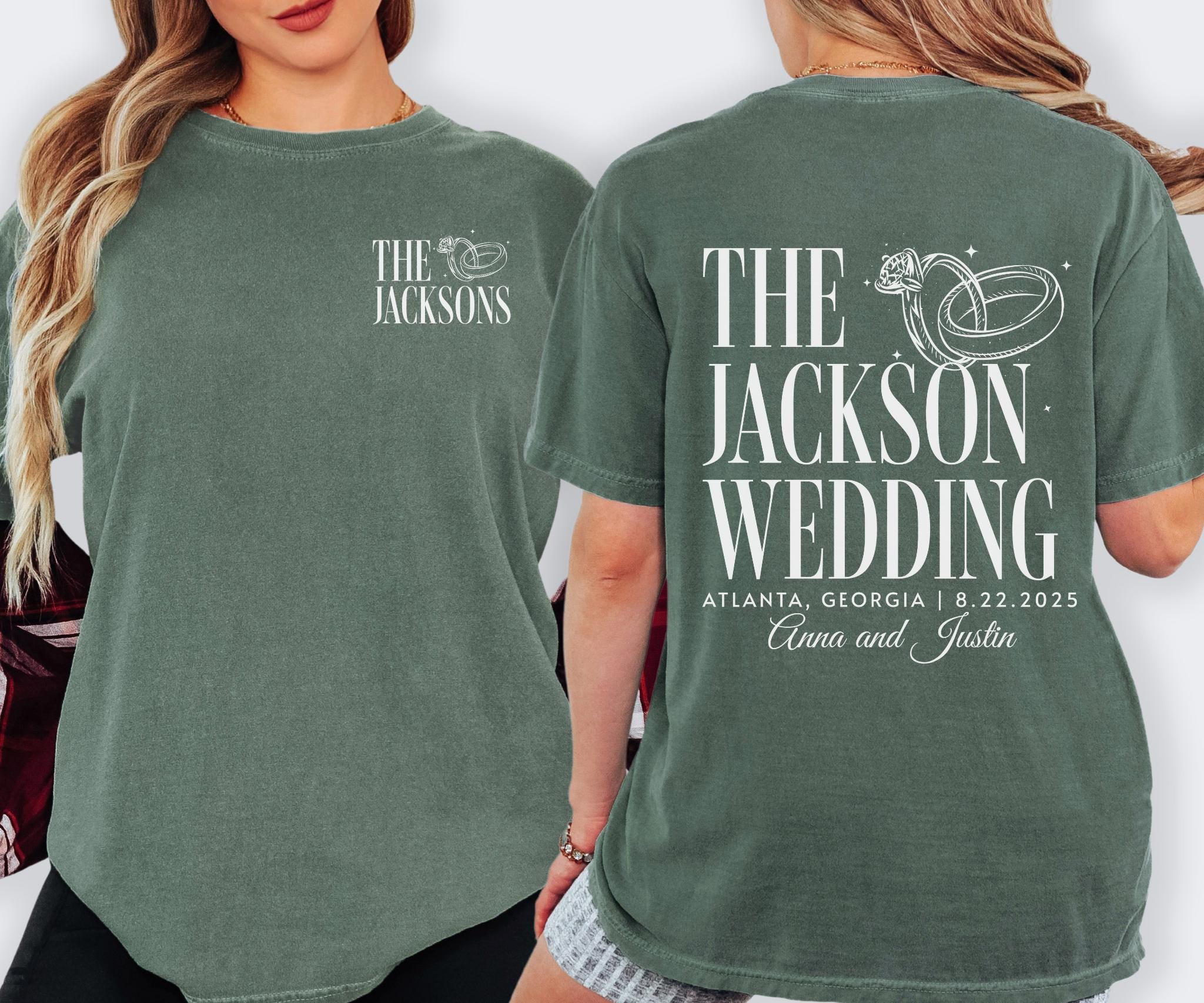 Wedding Merch Examples Custom Wedding Toss Shirts, Comfort Colors Wedding Shirt, Personalized ...