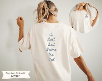 Cruise Bachelorette Shirts, Last Sail Before the Veil, Custom Bachelorette Party Shirts, Boating Bach Club, Personalized Bachelorette Gifts